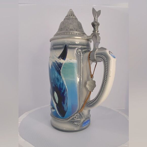 Sea World Killer Whale Stein Limited Edition Collector Series Vintage  1991 - Picture 4 of 16